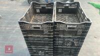 10 BLACK PLASTIC CRATES - 2