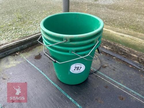 4 GREEN BUCKETS