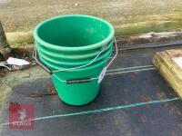 4 GREEN BUCKETS - 4