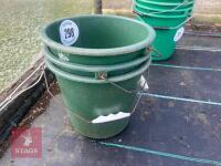 3 DARK GREEN BUCKETS - 2