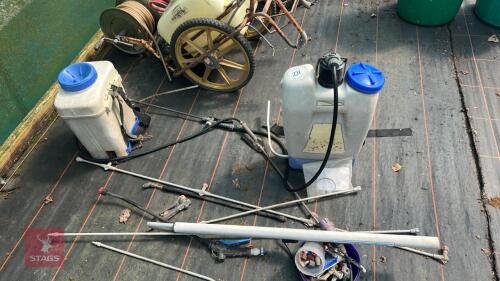 3 KNAPSACKS/SPRAYERS AND SPARES