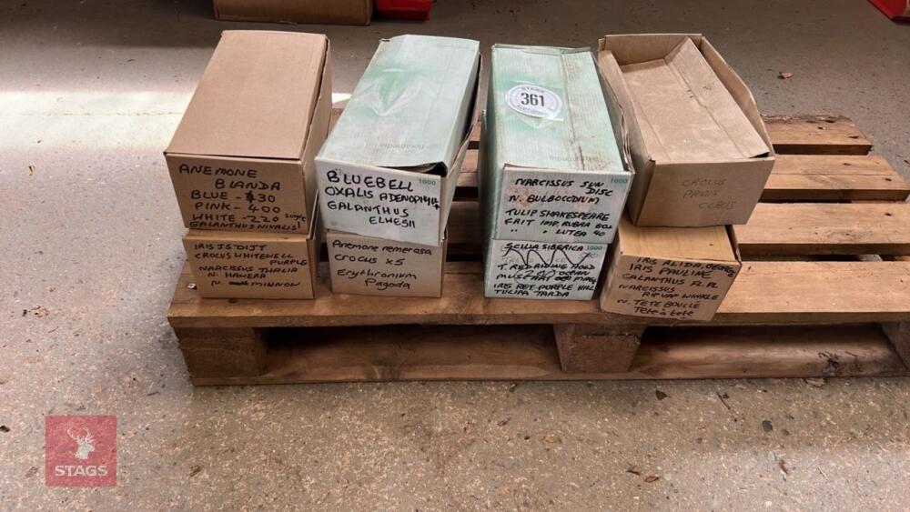 PALLET OF ASSORTED BULB LABELS