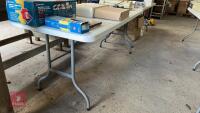 6'X2'6 HEAVY DUTY PLASTIC FOLDING TABLE"