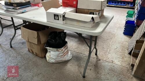 6'X2'6 HEAVY DUTY PLASTIC FOLDING TABLE"