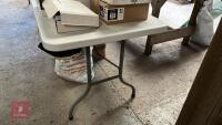 6'X2'6 HEAVY DUTY PLASTIC FOLDING TABLE" - 2