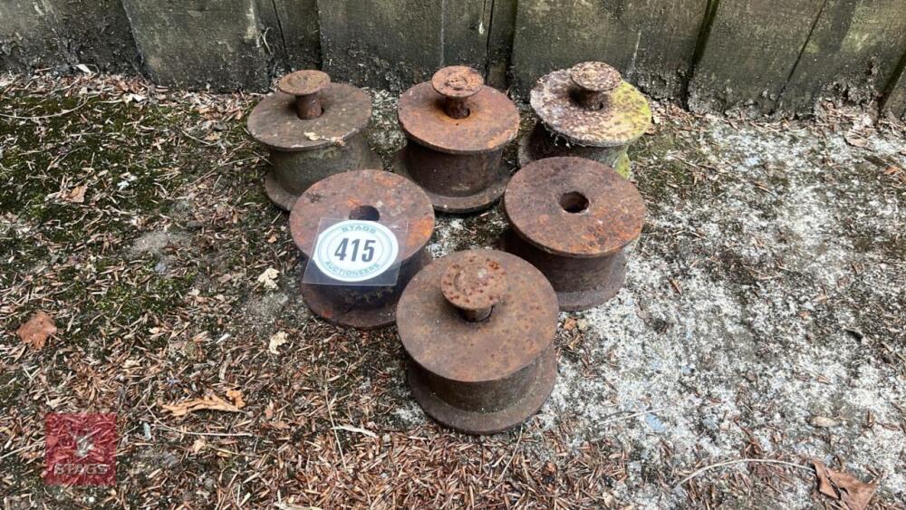 CAST IRON WHEELS/ROLLERS