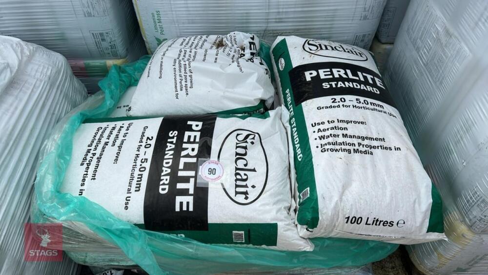 14 BAGS OF SINCLAIR 2.0-5.0MM PERLITE