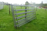 3 IAE 8' GALVANISED CATTLE HURDLES