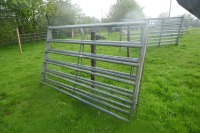 3 IAE 8' GALVANISED CATTLE HURDLES - 4