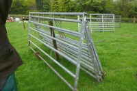 4 IAE 10' GALVANISED CATTLE HURDLES - 4