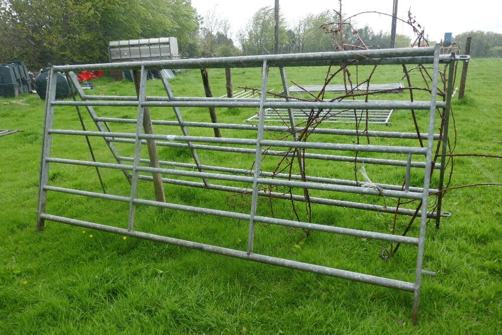 2 IAE 10' GALVANISED CATTLE HURDLES