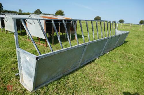 20' CATTLE FEED BARRIER AND TROUGH