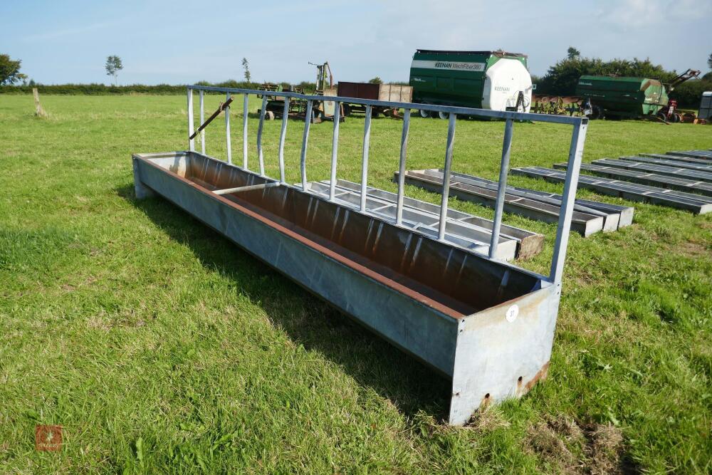 15' CATTLE FEED BARRIER AND TROUGH