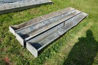 3 9' GALVANISED GROUND FEED TROUGHS (39) - 2