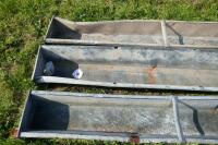 3 9' GALVANISED GROUND FEED TROUGHS (39) - 3