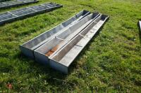 3 9' GALVANISED GROUND FEED TROUGHS (39) - 6