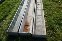 3 9' GALVANISED GROUND FEED TROUGHS (39) - 7