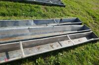 3 9' GALVANISED GROUND FEED TROUGHS (39) - 8