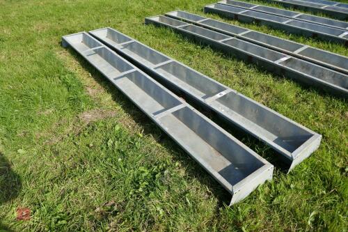 2 IAE 9' GALVANISED HOOK ON FEED TROUGHS