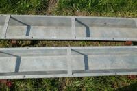 2 IAE 9' GALVANISED HOOK ON FEED TROUGHS - 4