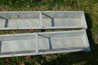 2 IAE 9' GALVANISED HOOK ON FEED TROUGHS - 5