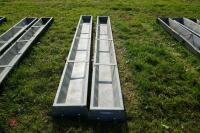 2 IAE 9' GALVANISED HOOK ON FEED TROUGHS - 7