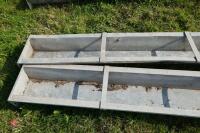 2 X 9' GALV GROUND FEED TROUGHS (55) - 9