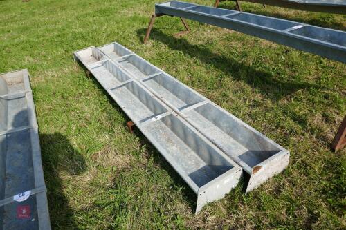 2 X 9' IAE GALV GROUND FEED TROUGHS (56)