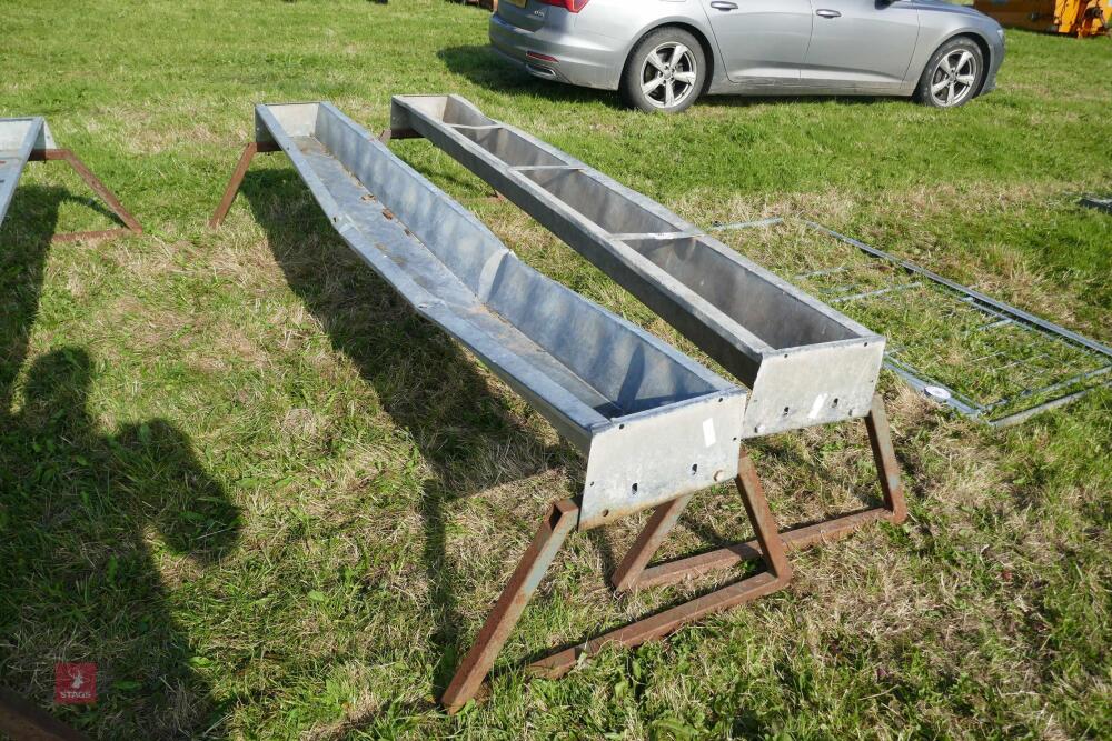 2 X 9' GALV GROUND FEED TROUGHS (58)