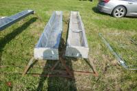 2 X 9' GALV GROUND FEED TROUGHS (58) - 2