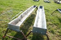 2 X 9' GALV GROUND FEED TROUGHS (58) - 8