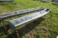 2 X 9' GALV GROUND FEED TROUGHS (58) - 9