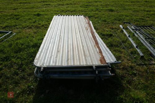 6 SHEETED GALVANISED SHEEP HURDLES (61)