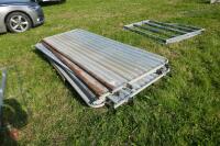 6 SHEETED GALVANISED SHEEP HURDLES (61) - 11