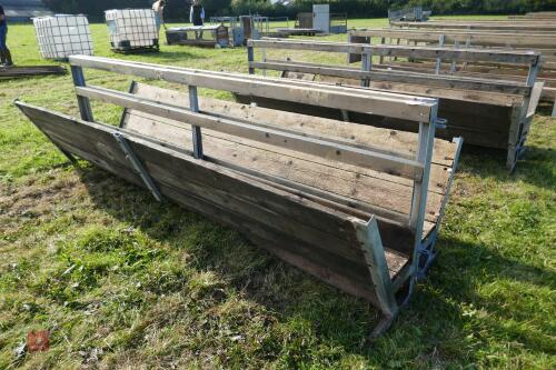 2 10' SHEEP FEED BARRIERS & TROUGHS (84)