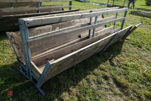 2 10' SHEEP FEED BARRIERS & TROUGHS (85)