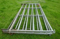 3 IAE 10' GALVANISED CATTLE HURDLES - 4