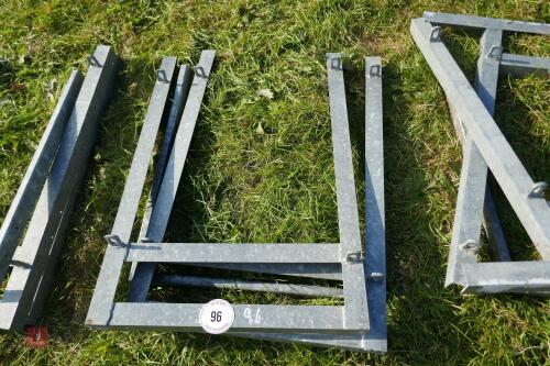 3 GALVANISED SHEEP FEEDER FRAMES (96)