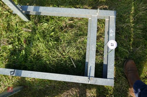 3 GALVANISED SHEEP FEEDER FRAMES (97)