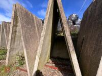 9 CONCRETE A-FRAME BARRIERS - 4