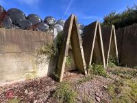 9 CONCRETE A-FRAME BARRIERS - 7