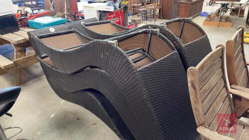 3 WOVEN SUN LOUNGERS