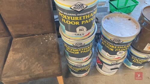 3 TUBS OF POLYURETHANE FLOOR PAINT