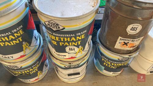 2 TUBS OF POLYURETHANE FLOOR PAINT