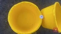 5 YELLOW PLASTIC FEED CONTAINER - 3