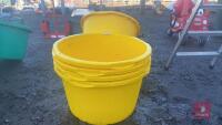 5 YELLOW PLASTIC FEED CONTAINER - 4