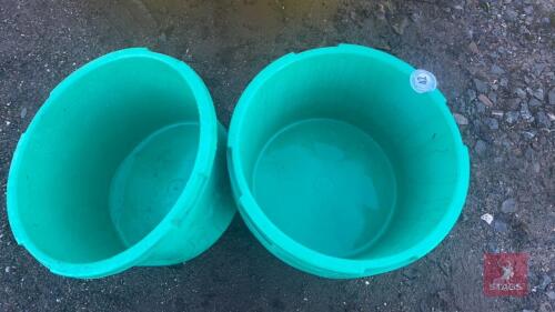 5 GREEN FEED CONTAINERS
