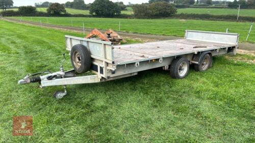 NUGENT 16' TWIN AXLE FLATBED TRAILER