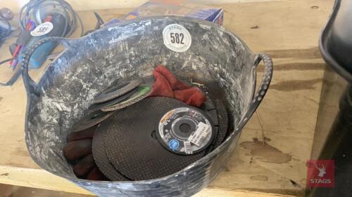 TUB OF GRINDING DISCS All items must be collected from the sale site within 2 weeks of the sale closing otherwise items will be disposed off at the purchasers loss (purchasers will still be liable for outstanding invoices). The sale site will be open to 