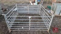 9X 6FT GALVANISED SHEEP HURDLES - 2